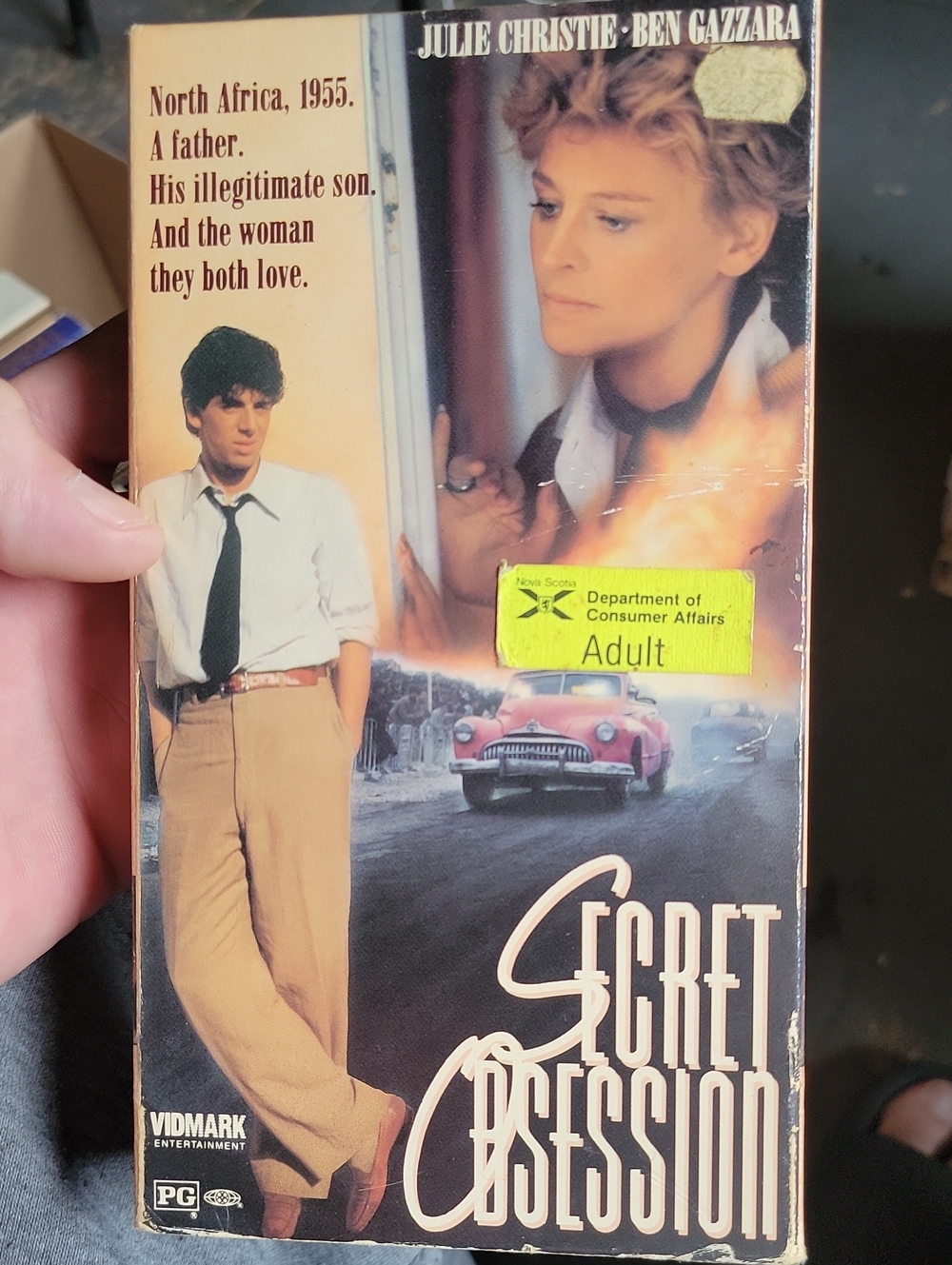 Secret Obsession VHS Movie- Beige Pants Artwork by Vidmark